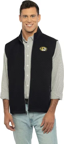 Vista 64 de Vantage Apparel Chaleco Acolchado con Cremallera Completa Universitario para Hombre