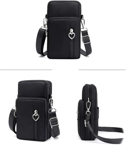 Vista 2 de Mintegra - Bolso bandolera para teléfono (nailon, para caminar, correa de hombro, para caminar, correa deportiva)