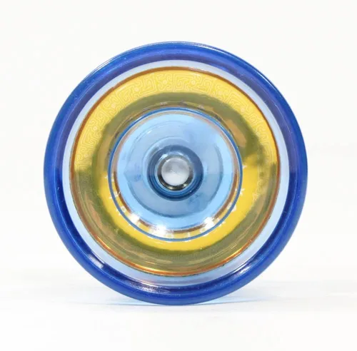 Vista 2 de D6 - Yoyó sensible de policarbonato, apto para principiantes (gorra azul y dorada)