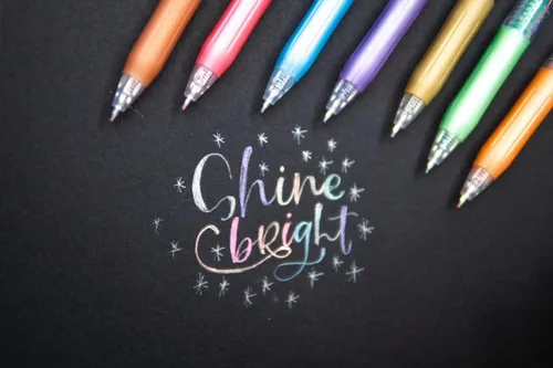 Vista 2 de Zebra Pen Sarasa Clip Decoshine - Bolígrafo de gel retráctil, punta fina de 0.020 in, colores metálicos surtidos, funciona bien en papel oscuro