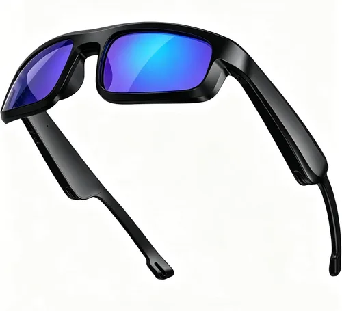 Vista 11 de Gafas inteligentes, gafas de sol polarizadas Bluetooth, micrófono y altavoces integrados, asistente de voz, protección UV, gafas de sol de audio