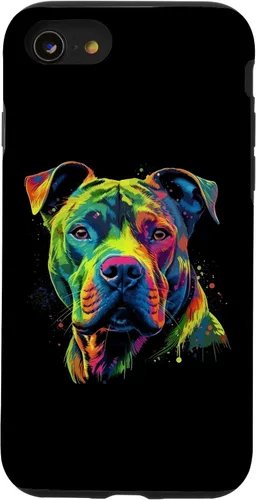 Vista 18 de Pit Bull Mom Dog Lover Colorful Artistic Pitbull Owner Women Case for iPhone 17