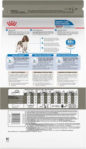 Vista 6 de Royal Canin Alimento seco para perros adultos para razas medianas, bolsa de 17 libras Para perros medianos con sobrepeso, pérdida