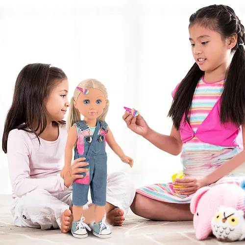 Vista 5 de Ecore Fun - Juego de muñecas de 18 pulgadas con 8 accesorios