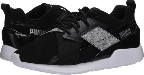 Vista 7 de Puma Tenis Muse X-2 para mujer color negro plateado talla 6 M de EE UU Negro