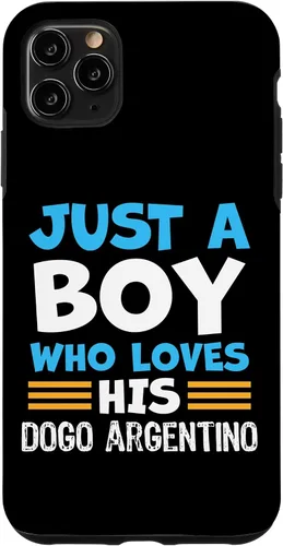 Vista 13 de Just a Boy who Loves his Dogo Argentino Case for iPhone 16