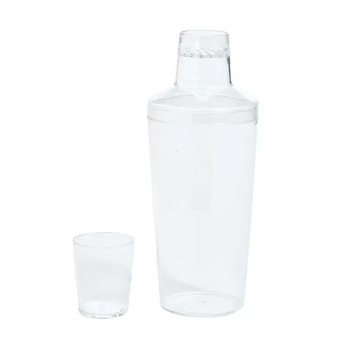 Vista 3 de Cocteleras de plástico transparente, 3 piezas