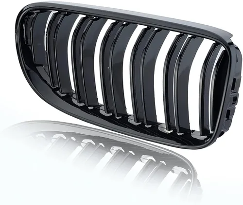 Vista 3 de Tonee - Parrilla frontal para riñón serie 3 E92 E93 LCI Coupé 2011-2013 328i 335i 2 piezas (no para M3) (negro brillante)