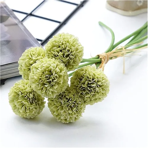 Vista 4 de HEXEH Artificial Flowers 6Pcs/Bundle mini Chrysanthemum Flower Ball Silk Artificial Flowers for Wedding Decoration Bridal Flores Decoration Bouquets