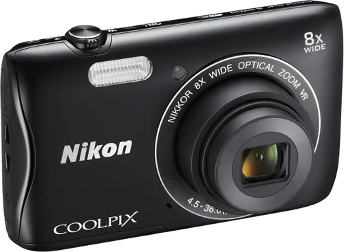 Vista 7 de Nikon Cámara digital COOLPIX S3700 Negro Óptico 8X Zoom 20,05 millones de píxeles S3700BK