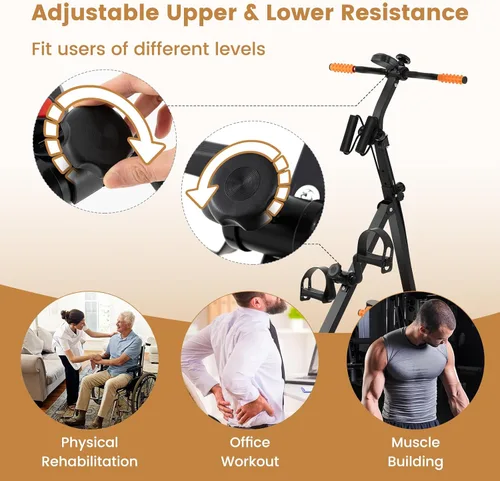 Vista 5 de Bicicleta de Pedal para Personas Mayores, Bicicleta de Ejercicio para Terapia Física de Manos, Brazos, Piernas y Rodillas con Monitor, Equipo