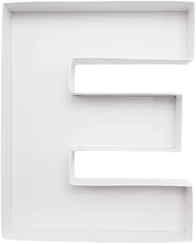 Vista 29 de WENPACK 8" Pequeñas Bandejas de Cartón Rellenables en Forma de Letra de Papel Maché Figuras Recortadas Contenedor de Comida para Dulces (S)