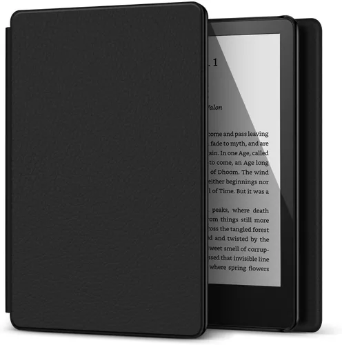 Vista 19 de TNP - Funda delgada para Kindle de 6 pulgadas para 11ª generación 2024/2022, flores de almendro Funda delgada de cuero sintético con diseño
