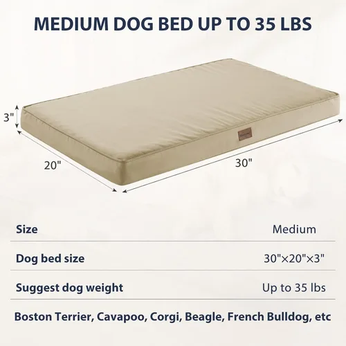 Vista 4 de BFPETHOME Cama para Perros de Exterior para Perros Grandes, Impermeable, Ortopédica con Funda Extraíble Lavable, Colchoneta de Espuma Tipo Caja