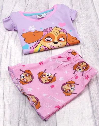 Vista 3 de Paw Patrol Pijama Skye - Pijama morado para niñas, con parte inferior larga o corta