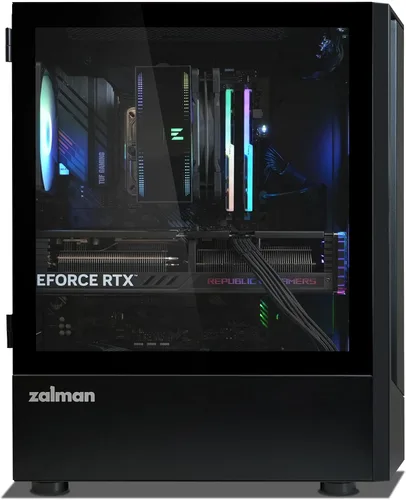 Vista 9 de Zalman FIT Basic ATX Mid-Tower - Funda para computadora de escritorio para juegos 1 ventilador PWM de 4.724 in, panel frontal de malla de alto
