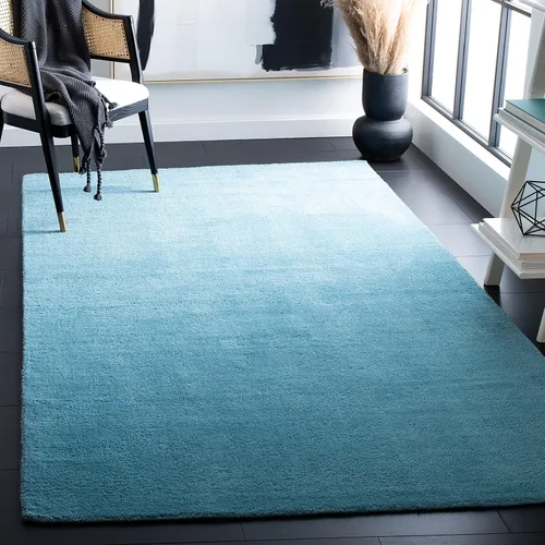 Vista 18 de SAFAVIEH Himalaya Collection - Alfombra decorativa, 2 x 3 pies, color azul, lana hecha a mano, ideal para zonas de alto tráfico en entrada, sala
