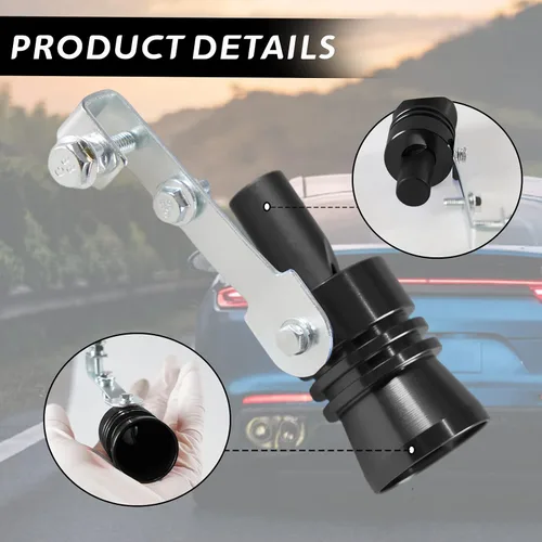Vista 3 de Silenciador universal de tubo de sonido turbo simulador de sonido de tubo de escape potenciador de sonido compatible con camiones, motocicletas