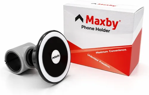 Vista 5 de Maxby Soporte para teléfono para cochecito con soporte compatible con MagSafe y abrazadera a presión
