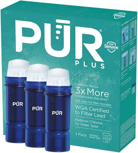 Vista 10 de PUR Plus Filtro de repuesto para jarra y dispensador de agua que reduce el plomo, 1 unidad, Certificado NSF y WQA – Compatible con todas las jarras