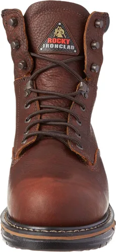 Vista 2 de Rocky Ironclad - Botas de trabajo impermeables con punta de acero, Marrón