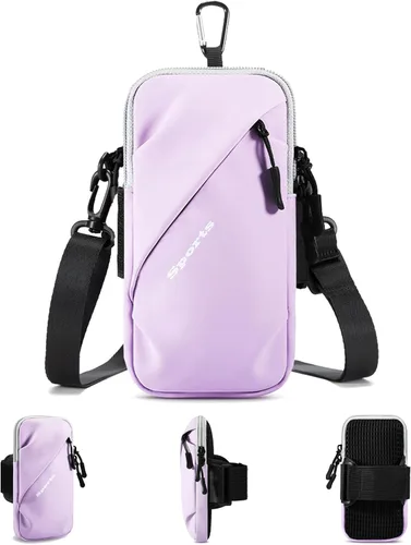 Vista 13 de Prime Comfort Soporte para Teléfono con Banda para el Brazo, Pequeña Bolsa Cruzada de Hombro Tipo Funda con Bandas para el Brazo, Compatible