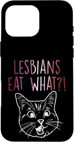 Vista 19 de Lesbians Eat What Sorprised Cat Funny LGBT Gay Pride - Carcasa para iPhone 16