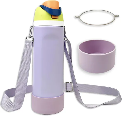 Vista 13 de Silicone Boot Set for Owala Water Bottle 24 oz, 32 oz, 40 oz - Includes Non-Slip Sleeve, Shoulder Strap & Handle Strap, Perfect Owala Accessories