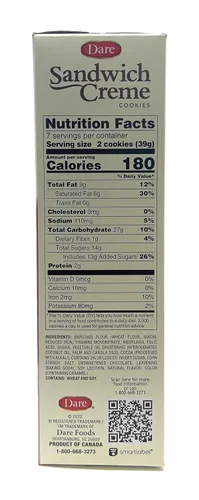 Vista 3 de Dare Galletas, Crema de chocolate, 10.2 oz (cfuda)