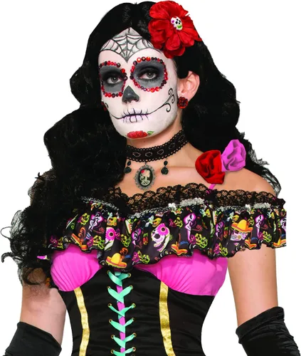 Vista 2 de Gargantilla Forum Novelties Día de los Muertos