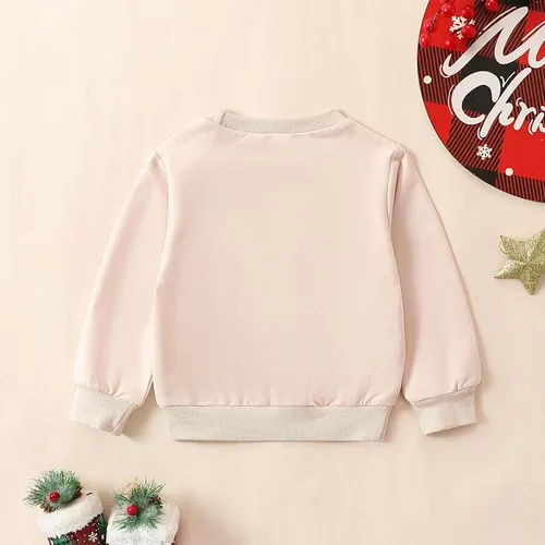 Vista 7 de Xiaodriceee Sudadera de Navidad para bebé, niño, niña, sudadera de cuello redondo, suéter de manga larga, ropa de invierno