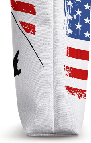 Vista 3 de Proud Dogo Argentino Bandera Americana Patriótica Perro Tote Bag