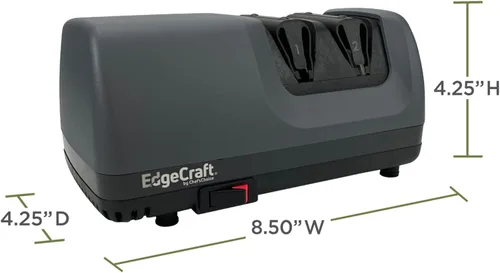 Vista 6 de EdgeCraft Afiladores de cuchillos eléctricos E317 para cuchillos rectos y dentados de 20 grados, abrasivos de diamante, control de ángulo