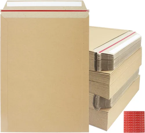Vista 6 de zmybcpack Paquete de 100 sobres rígidos de cartón Kraft de 6 x 8 pulgadas