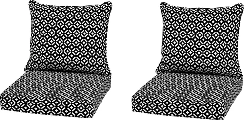 Vista 16 de Arden - Juego de cojines de asiento profundo para exteriores, 22x24, Alana Tile