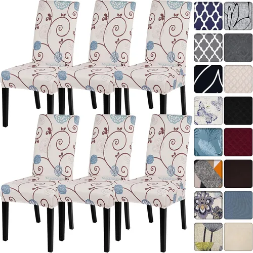 Vista 96 de SearchI Juego de 2 fundas elásticas para sillas Parsons de comedor, fundas elásticas con estampado de elastano, extraíbles, lavables, fundas