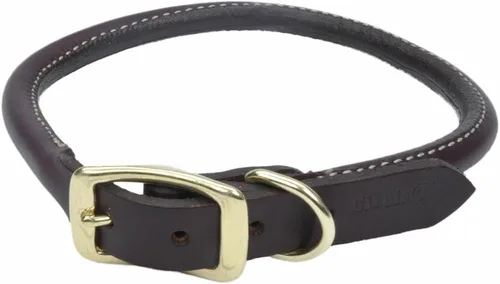 Vista 9 de Coastal Pet - Circle T - Collar redondo de cuero para perro con herrajes de latón macizo, Latigo, 1" x 22