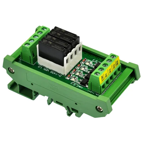 Vista 12 de Montaje en carril DIN AC/DC 5V 12V 24V SPST-NO 5Amp módulo de relé de potencia (CA/CC 5V, 16 canales)