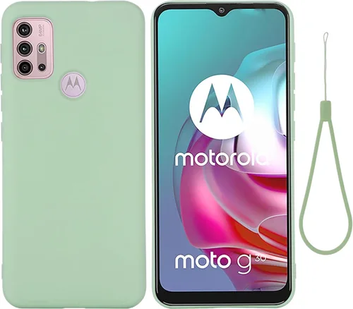 Vista 9 de Funda para Motorola Moto G10/Motorola Moto G30, funda protectora de silicona líquida para Motorola Moto G10/Motorola Moto G30 con cordón