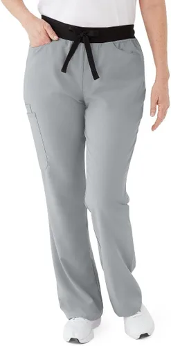 Vista 11 de ave. Women's Coastal Seven Pocket Bootcut Scrub Pant Negro