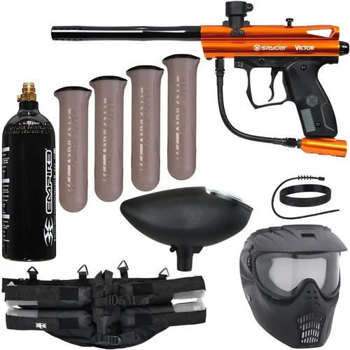 Vista 2 de Action Village Kit de Paquete de Pistola de Paintball Kingman Spyder Epic (Victor)