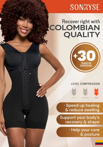 Vista 2 de Sonryse Fajas Colombianas Reductoras y Moldeadoras Postpartum Girdle Tummy Control Shapewear