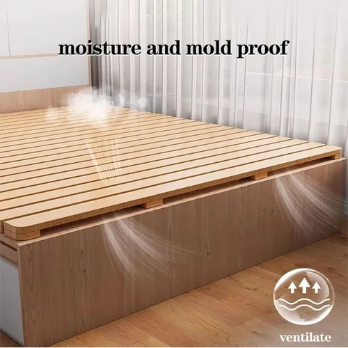 Vista 3 de Base de cama japonesa plegable con listones para piso, plataforma de piso de madera, tatami para invitados