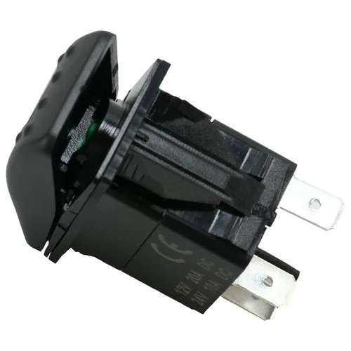 Vista 9 de Amarine Made 12v 20 Amp Impermeable LED On/Off Boat Marine SPST 3P Interruptor basculante con luz (verde)
