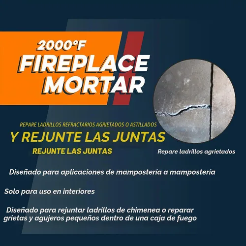 Vista 3 de Rutland cartucho de mortero para chimenea, de 10,3 oz. y color gris