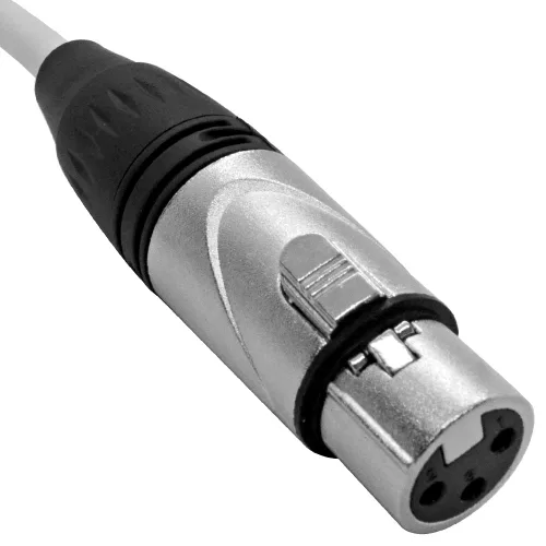 Vista 2 de Seismic Audio - SATRXL-F2 - Cable de conexión XLR negro de 2 pies hembra a 1/4" TRS