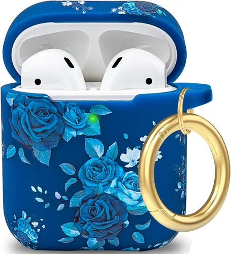 Vista 45 de Compatible con funda AirPods Pro 2019, Gawnock Funda de silicona suave y flexible para funda AirPods Pro para mujeres y niñas con llavero (Caqui)