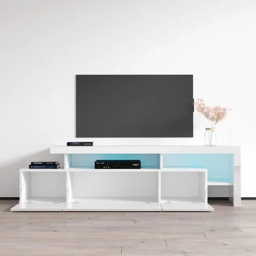 Vista 5 de Meble Furniture Indisio - Soporte de TV moderno de 73 pulgadas