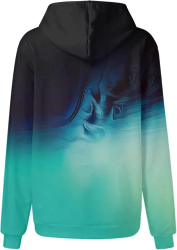 Vista 3 de SHAOBGE Sudaderas con capucha para mujer, talla grande, casual, manga larga, cordón holgado, con bolsillo
