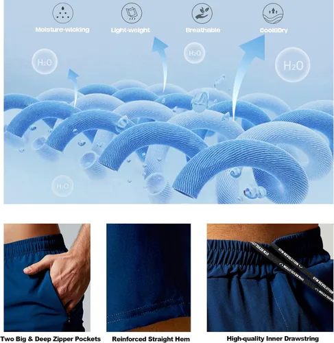 Vista 4 de Pantalones cortos de entrenamiento y running para hombre de GYM REVOLUTION